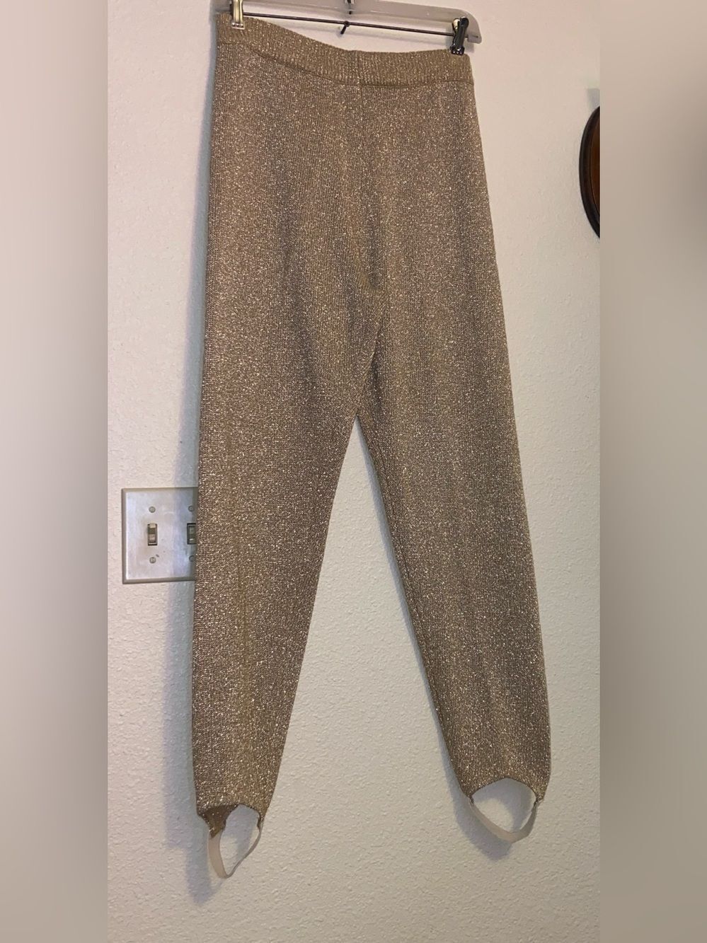 Vintage 89s Cervelle Gold Metallic Knit Top - Shimmery Ribbed Style Size S